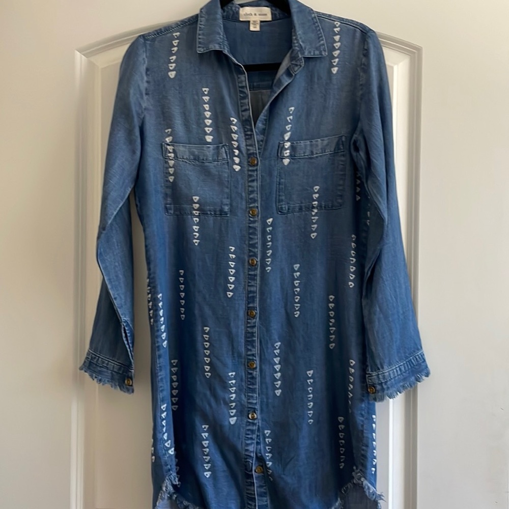 Cloth & Stone XS Chambray shirt dress